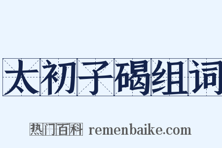 太初子碣组词是什么意思的图片